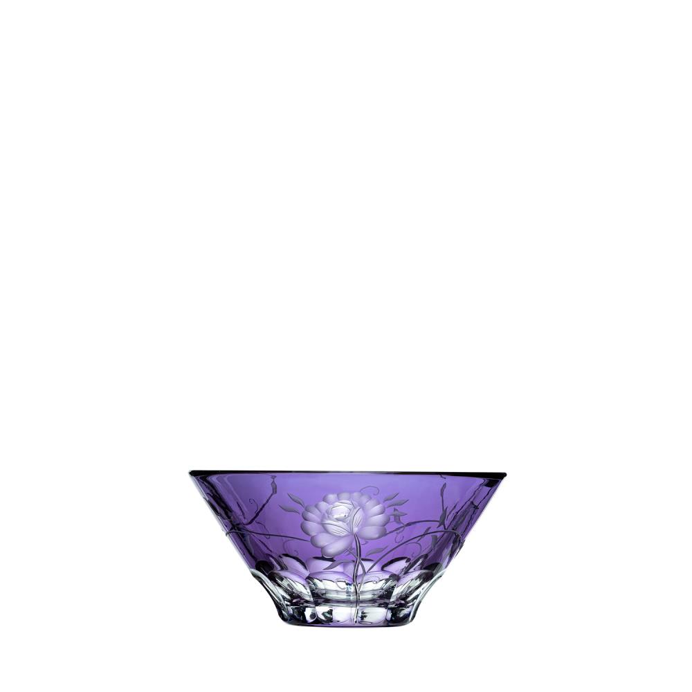 Schale Kristallglas Rose lavender (20 cm)