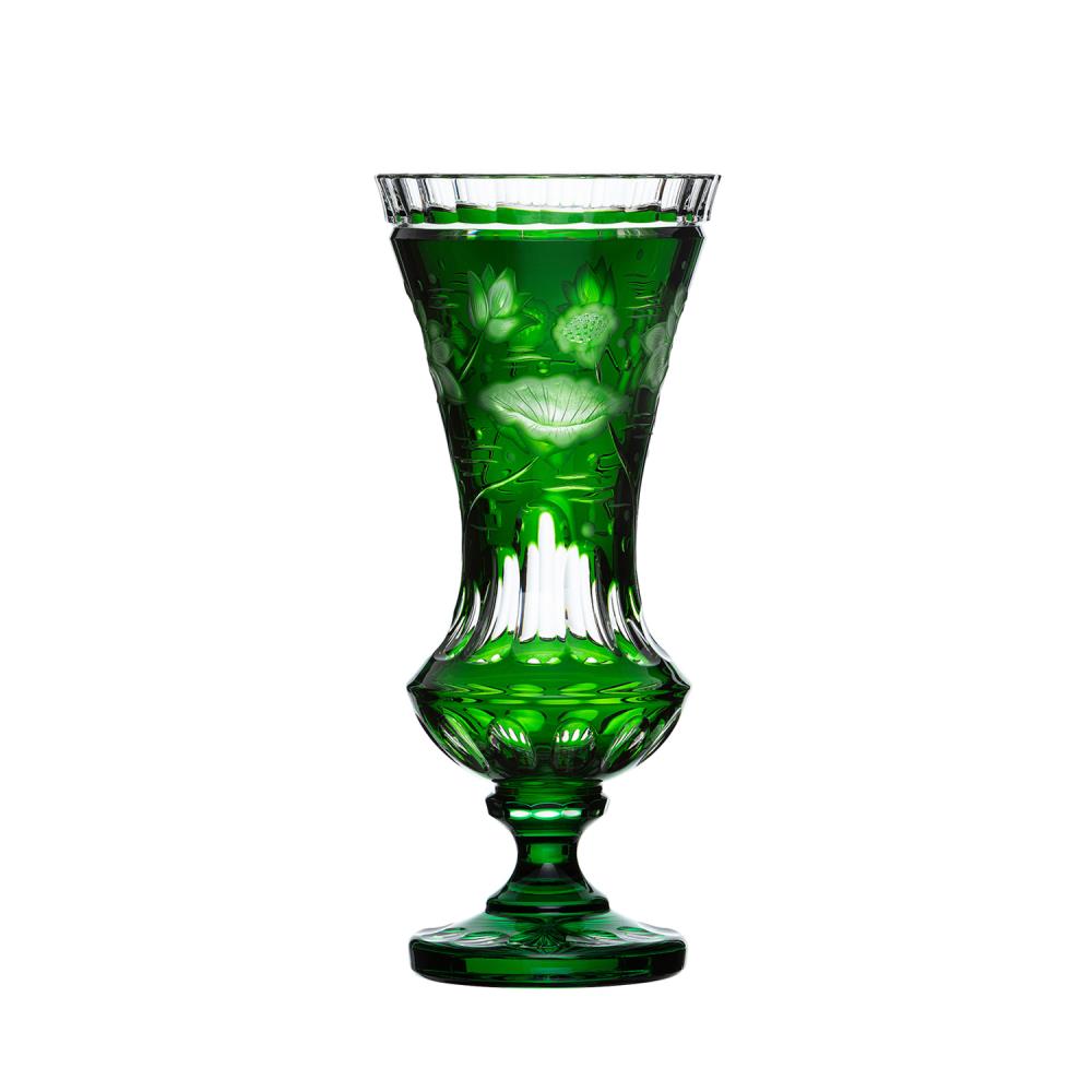 Vase Crystal Lotus smaragd (42 cm)