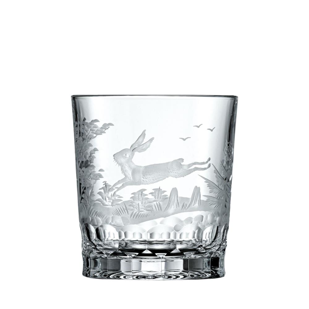 Whiskyglas Kristall Jagd Hase clear (9,3 cm)