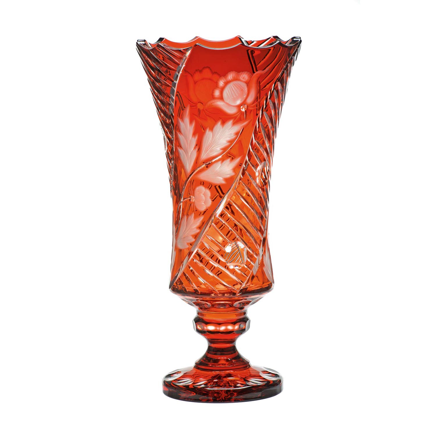 Vase Kristallglas Red Poppy (43 cm)