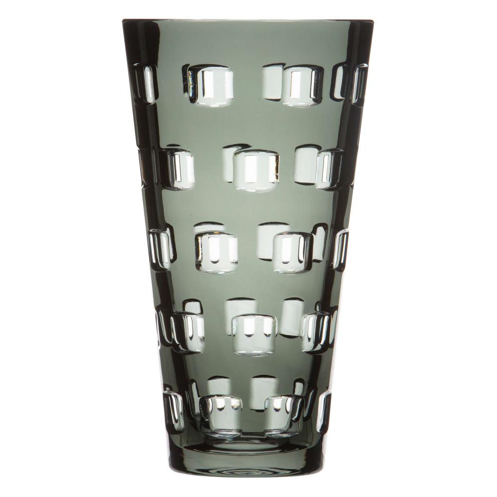 Vase Kristallglas Quadro grey (28 cm)