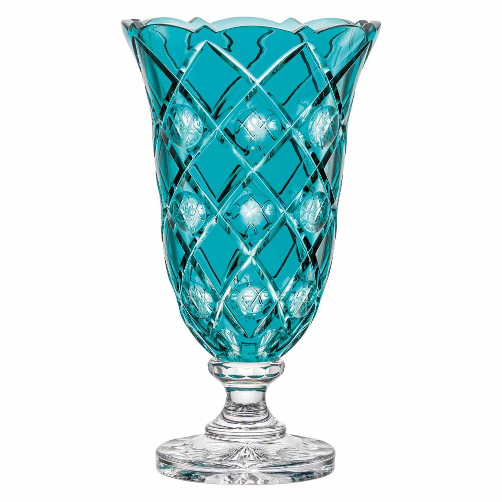Vase Kristallglas Money & Health azur (37 cm)
