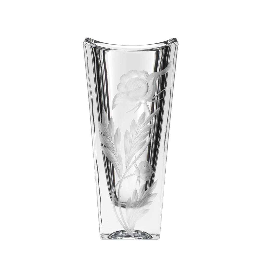 Vase Kristall Cleanline clear mit Gravur (30 cm)