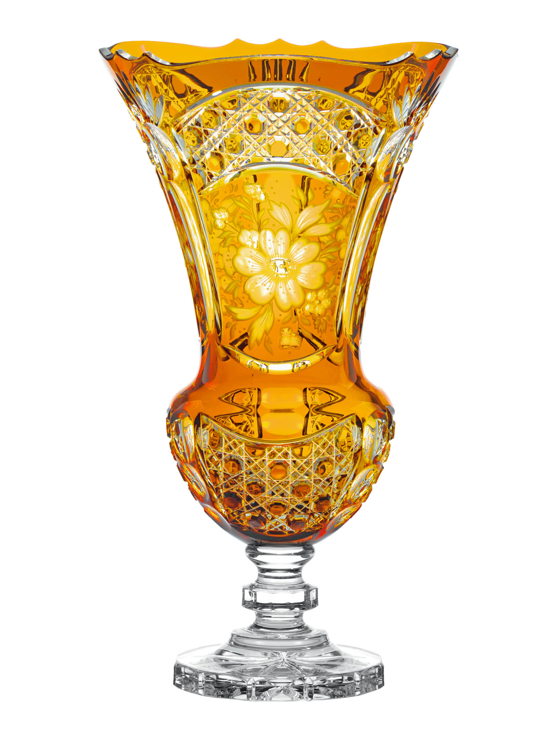 Vase Kristallglas Luxury amber (44 cm)