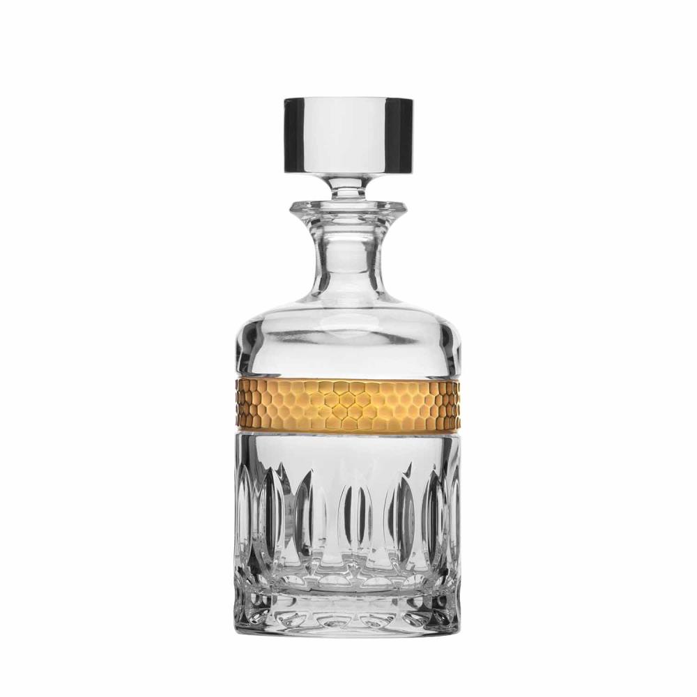 Whiskykaraffe Kristall Bloom Gold clear (25 cm)