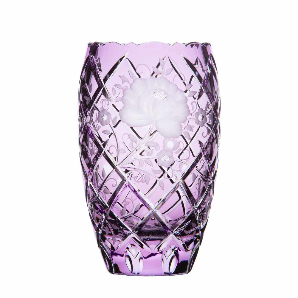 Vase Kristallglas Sunrose lavender (20 cm)