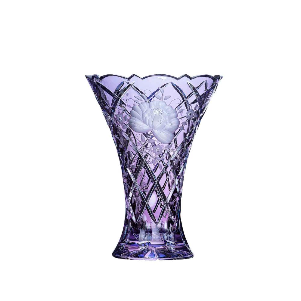 Vase Kristallglas Sunrose lavender (26 cm)