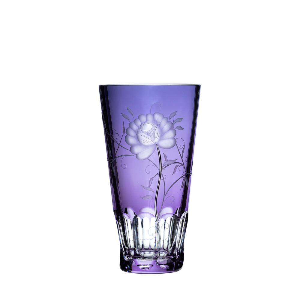 Vase Kristallglas Rose lavender (18 cm)
