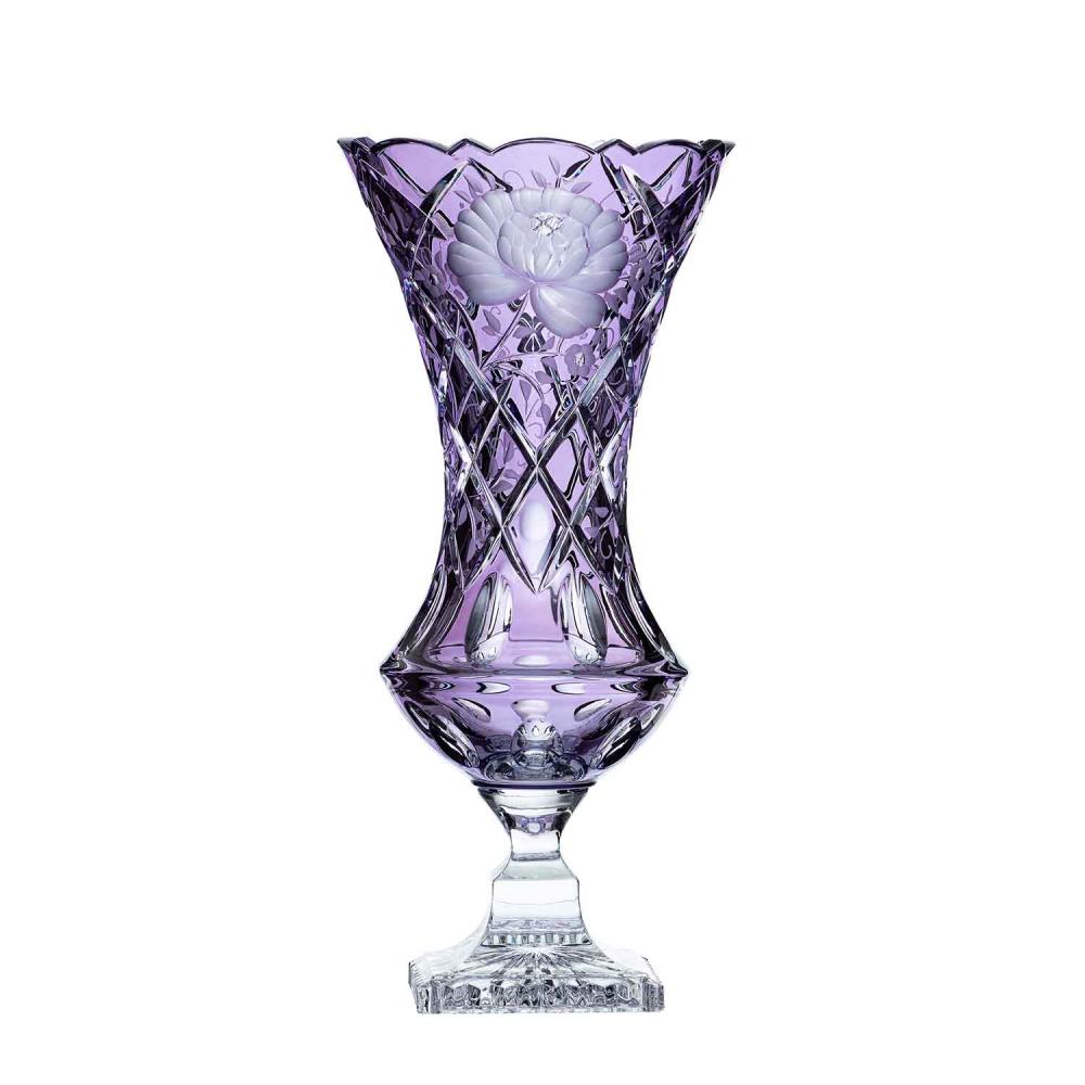 Vase Kristallglas Sunrose lavender (34 cm)