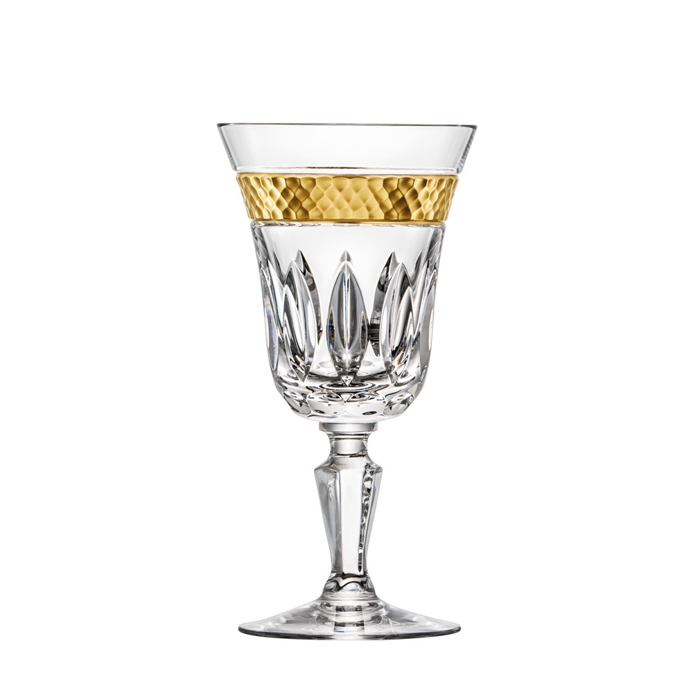 Weissweinglas Kristallglas Bloom Gold (17 cm)