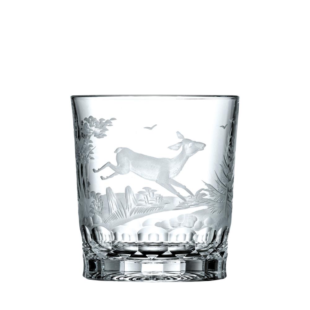 Whiskyglas Kristall Jagd Reh clear (9,3 cm)