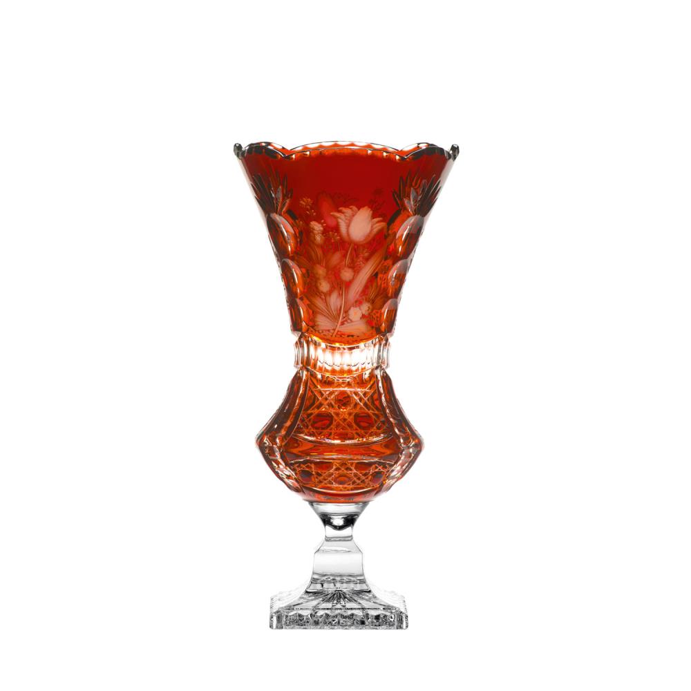 Vase Kristallglas Tulipa rubin  (34 cm)
