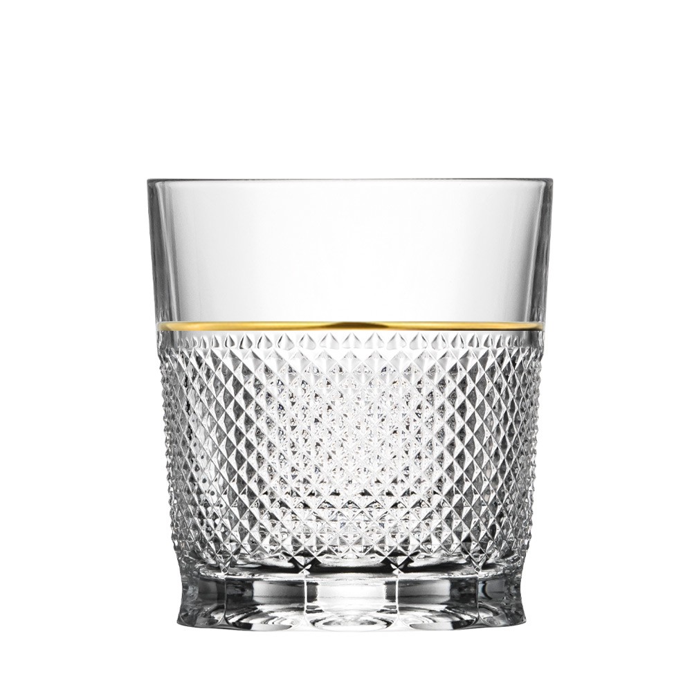 Whiskey glass crystal Oxford Gold Raia clear (9 cm)