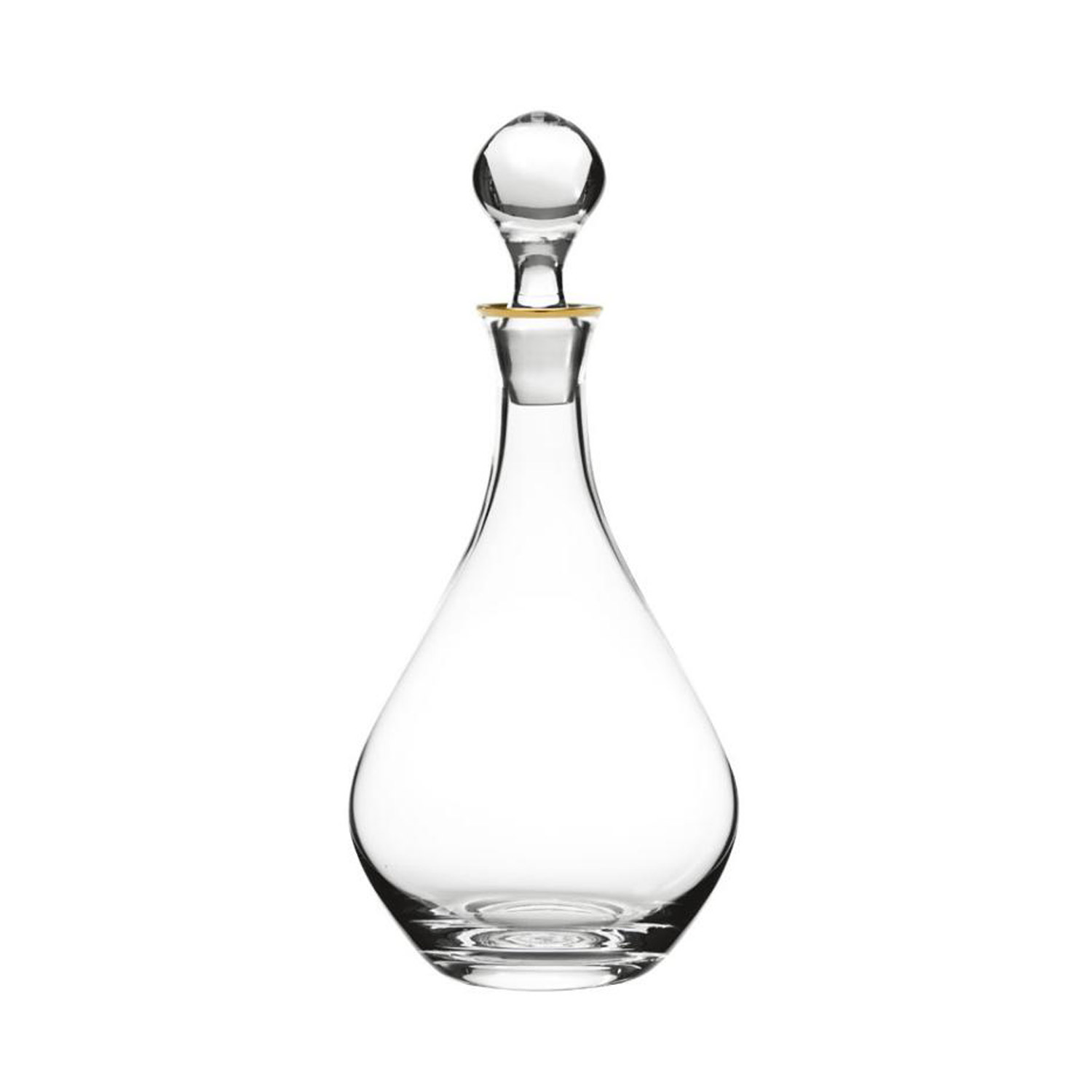 Wine decanter crystal Pure Gold rim clear (31 cm)
